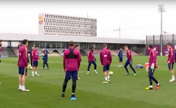 Entrenamiento del Barca
