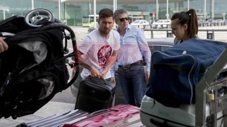 Leo Messi viaja para integrarse a su selección