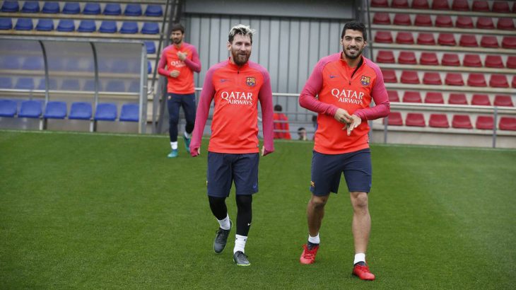 Una visita en el último entrenamiento