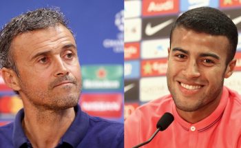 Luis Enrique y Rafinha hablaron previo al partido