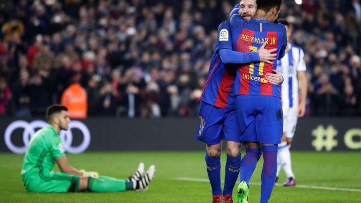 Aporte de Messi en la goleada culé