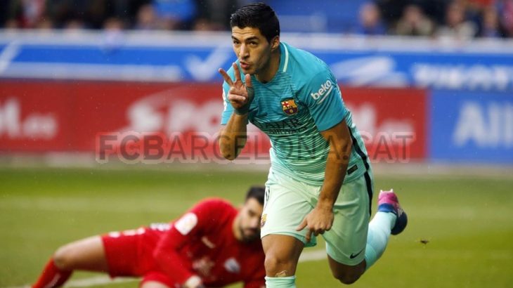 Suárez igualó a Luis Enrique