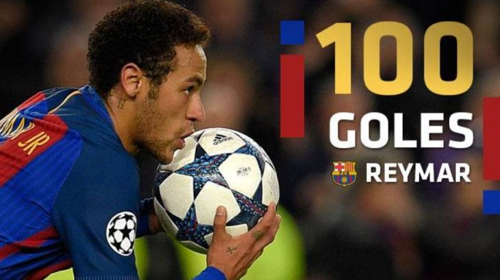 Neymar llegó a los 100