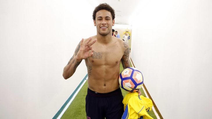 Festejo especial de Neymar