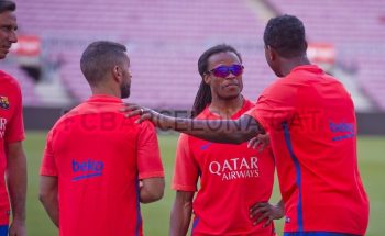 Los Barça Legends se entrenaron en el Camp Nou