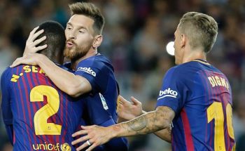 Póquer de Messi para la goleada del Barça